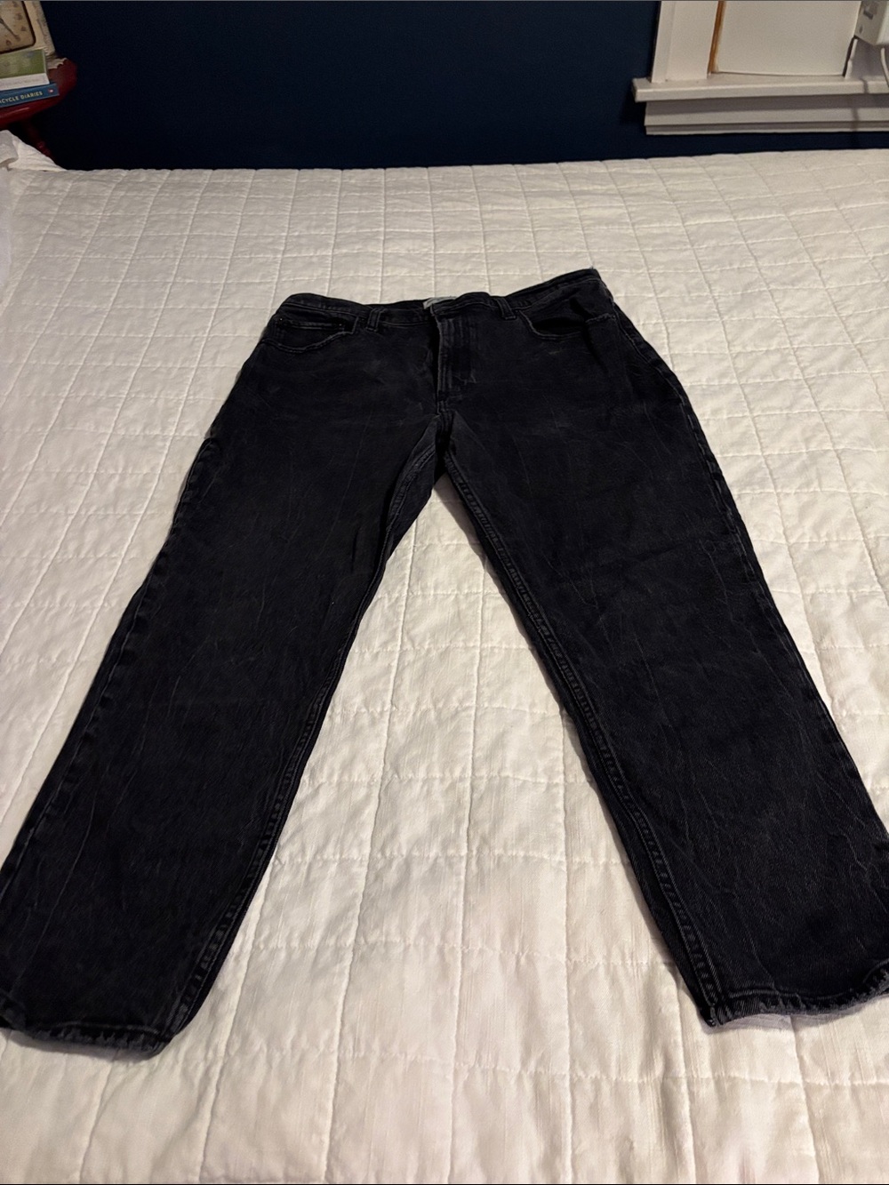 Abercrombie & Fitch women’s Washed Black Relaxed Jeans